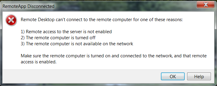 RemoteApp Disconnected