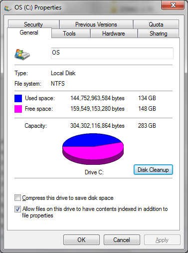 Disk Properties